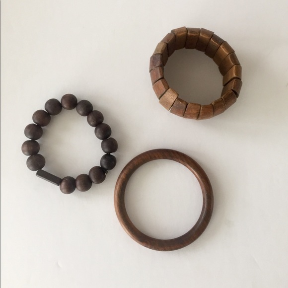 Vintage, Wood Bangle Set - Picture 2 of 5